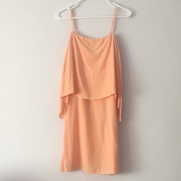 NWT Splendid Rosette Voile Popover Dress Peach XS - Picture 2 of 10